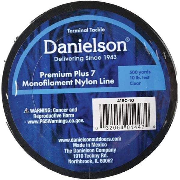 Danielson 10 lbs Nylon Monofilament Fishing Line, Clear 530508 - main